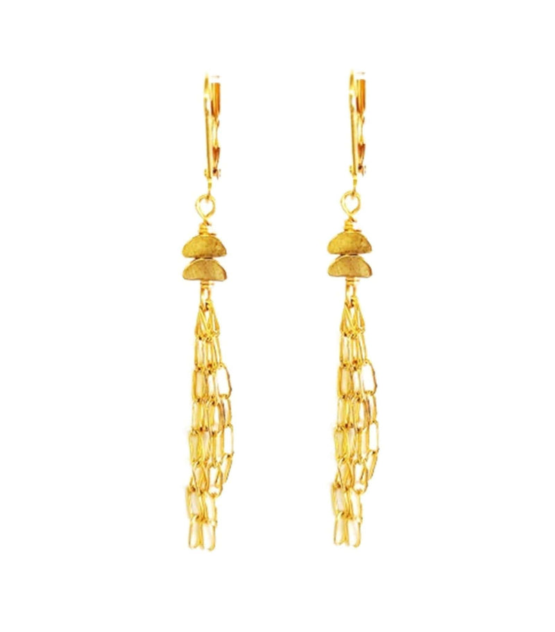 MINU Jewels Earrings Hela 2" 18KT Gold Plated Chandelier Earrings | MINU