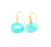 MINU Jewels Earrings MINU Jewels Amazy Earrings in Blue Green Amazonite in Rose Gold or Silver Finish