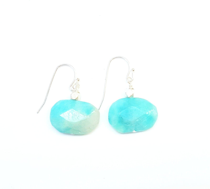 MINU Jewels Earrings MINU Jewels Amazy Earrings in Blue Green Amazonite in Rose Gold or Silver Finish