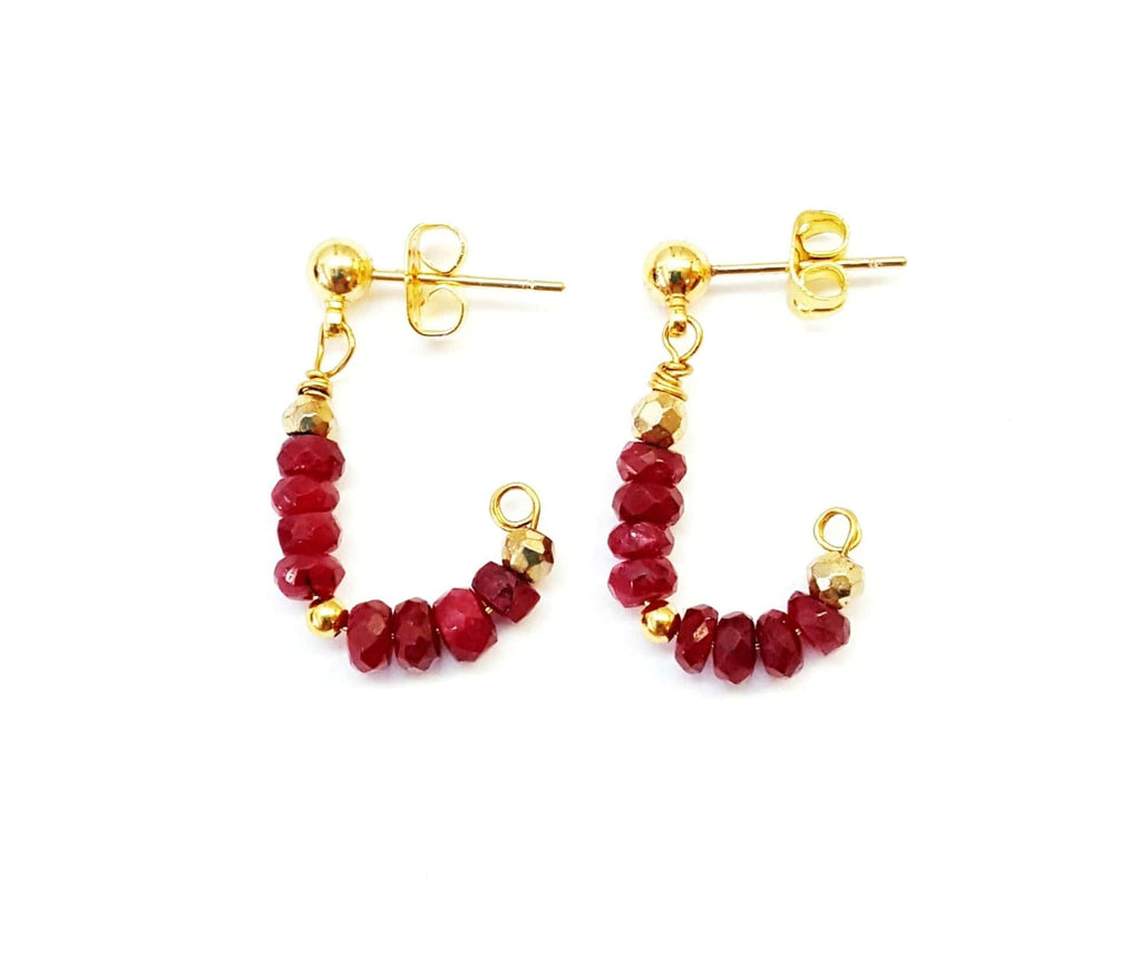 MINU Jewels Earrings Ruby Hoops