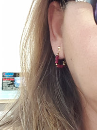 MINU Jewels Earrings Ruby Hoops