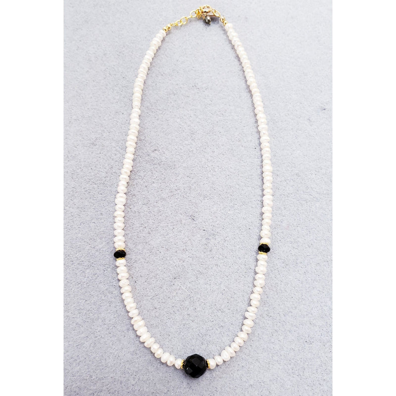 MINU Jewels Necklace Black Onyx Gemstone Perla Necklace