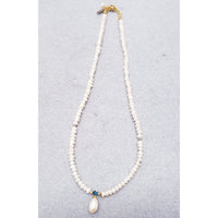 MINU Jewels Necklace Blue Apatite Drop Gemstone Perla Necklace