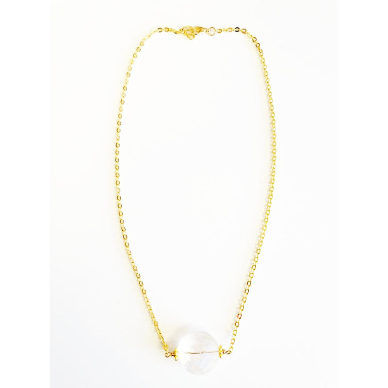 MINU Jewels Necklace Clear Quartz 16-18" Faceted Gemstone Necklace in Amethyst, Smoky Quartz, or Clear Quartz | MINU
