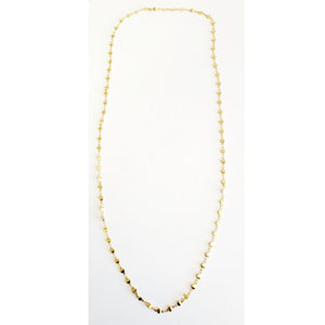 MINU Jewels Necklace Deco 30" Gold Chain Necklace with Turquoise & Pearl Stones or with No Stones | MINU