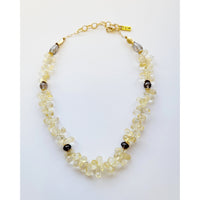 MINU Jewels Necklace Lemona 16-18" Statement Necklace in Citrine Drops & Smoky Quartz Stones | MINU