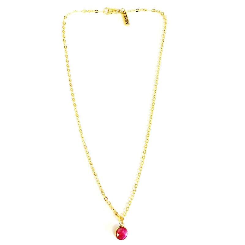 MINU Jewels Necklace Ruby Stone Drop Necklace