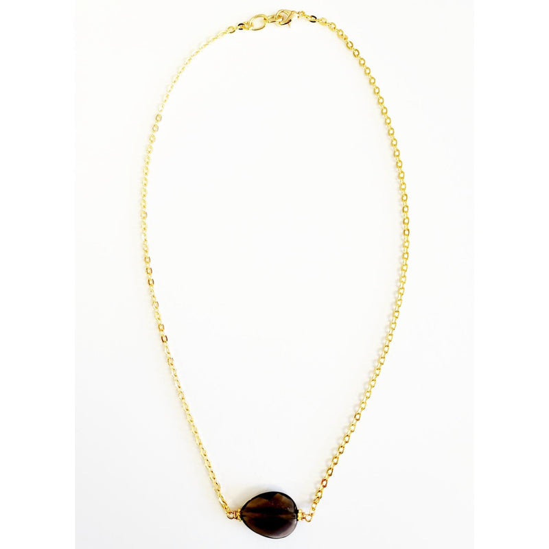 MINU Jewels Necklace Smoky Quartz 16-18" Faceted Gemstone Necklace in Amethyst, Smoky Quartz, or Clear Quartz | MINU
