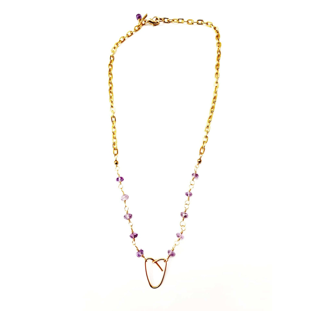 MINU Jewels Necklaces Amethyst Heart Necklace