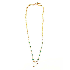 MINU Jewels Necklaces Aventurine Heart Necklace