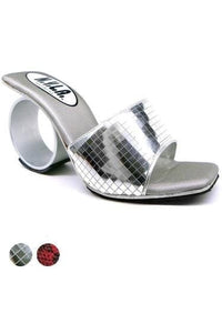 N.Y.L.A. Shoes HEELS 5 / SIL-MIRR N.Y.L.A. Shoes Mille Women's Aluminum Alloy Heels in Silver Mirror or Red