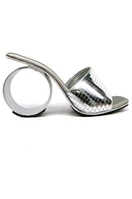 N.Y.L.A. Shoes HEELS N.Y.L.A. Shoes Mille Women's Aluminum Alloy Heels in Silver Mirror or Red