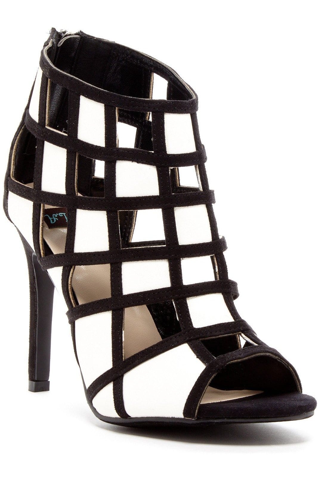N.Y.L.A. SHOES HEELS N.Y.L.A. Shoes Romeo Women's Black & White Ankle High Heels