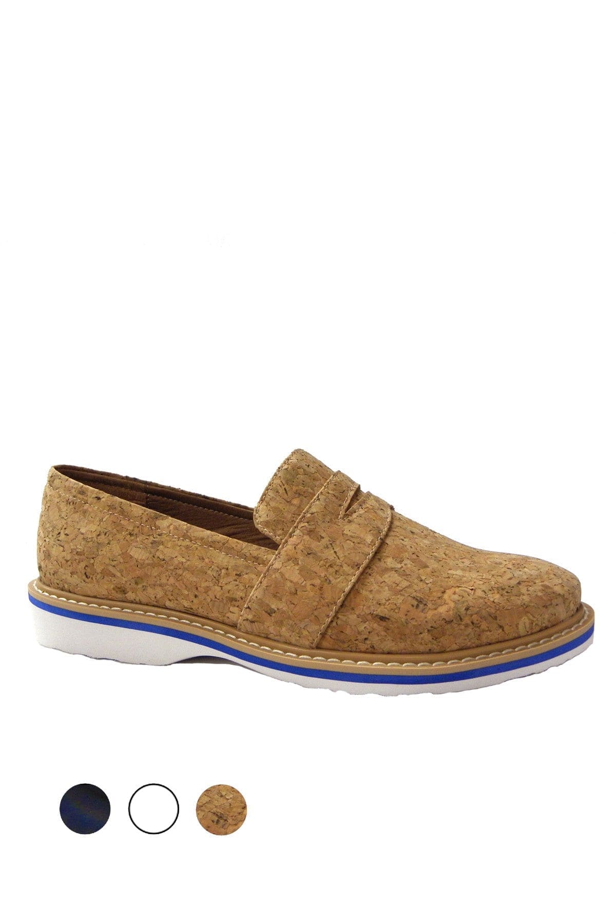 N.Y.L.A. SHOES N.Y.L.A. Shoes Jhonan Women's Loafers in Cork or Black Hologram