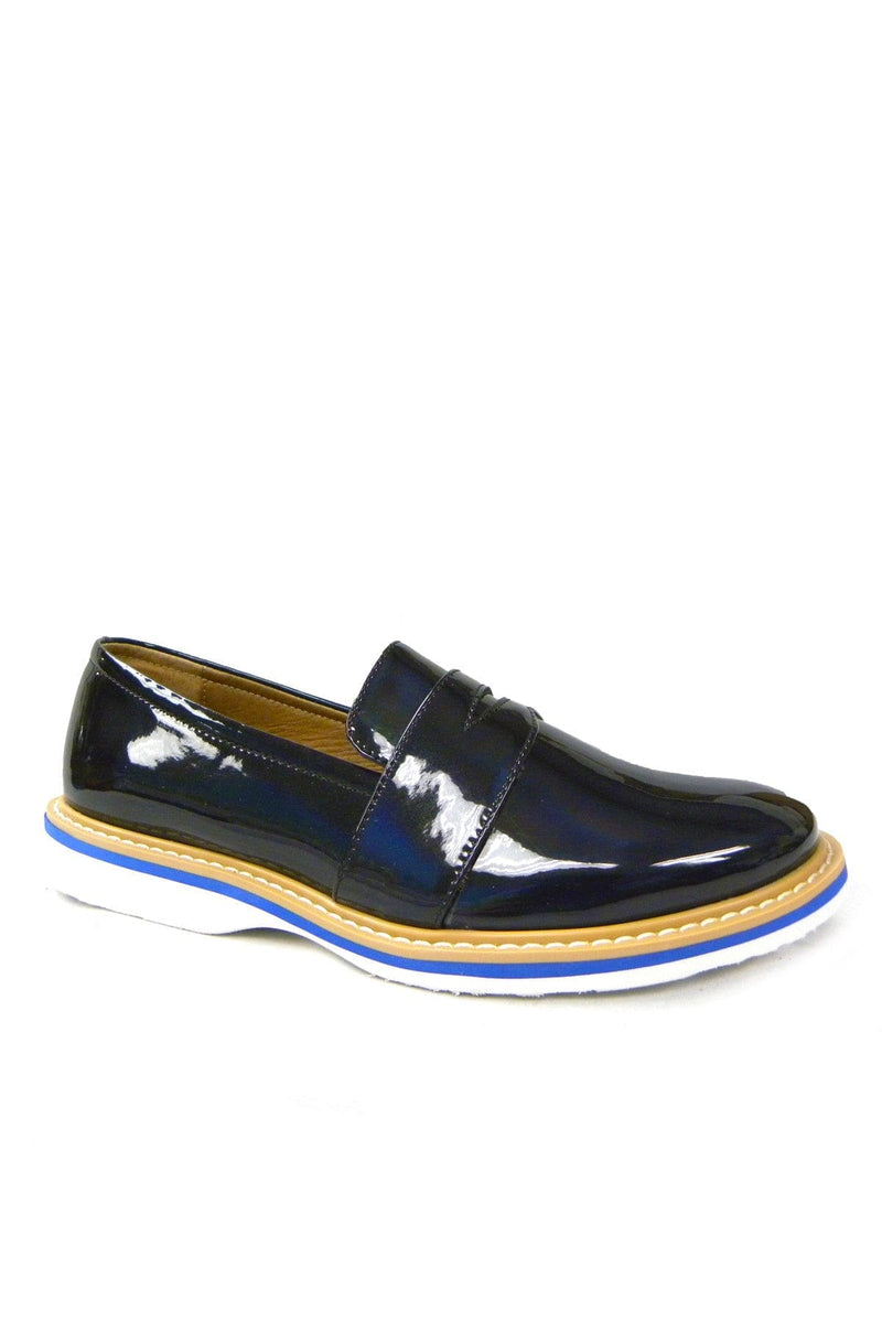N.Y.L.A. SHOES N.Y.L.A. Shoes Jhonan Women's Loafers in Cork or Black Hologram