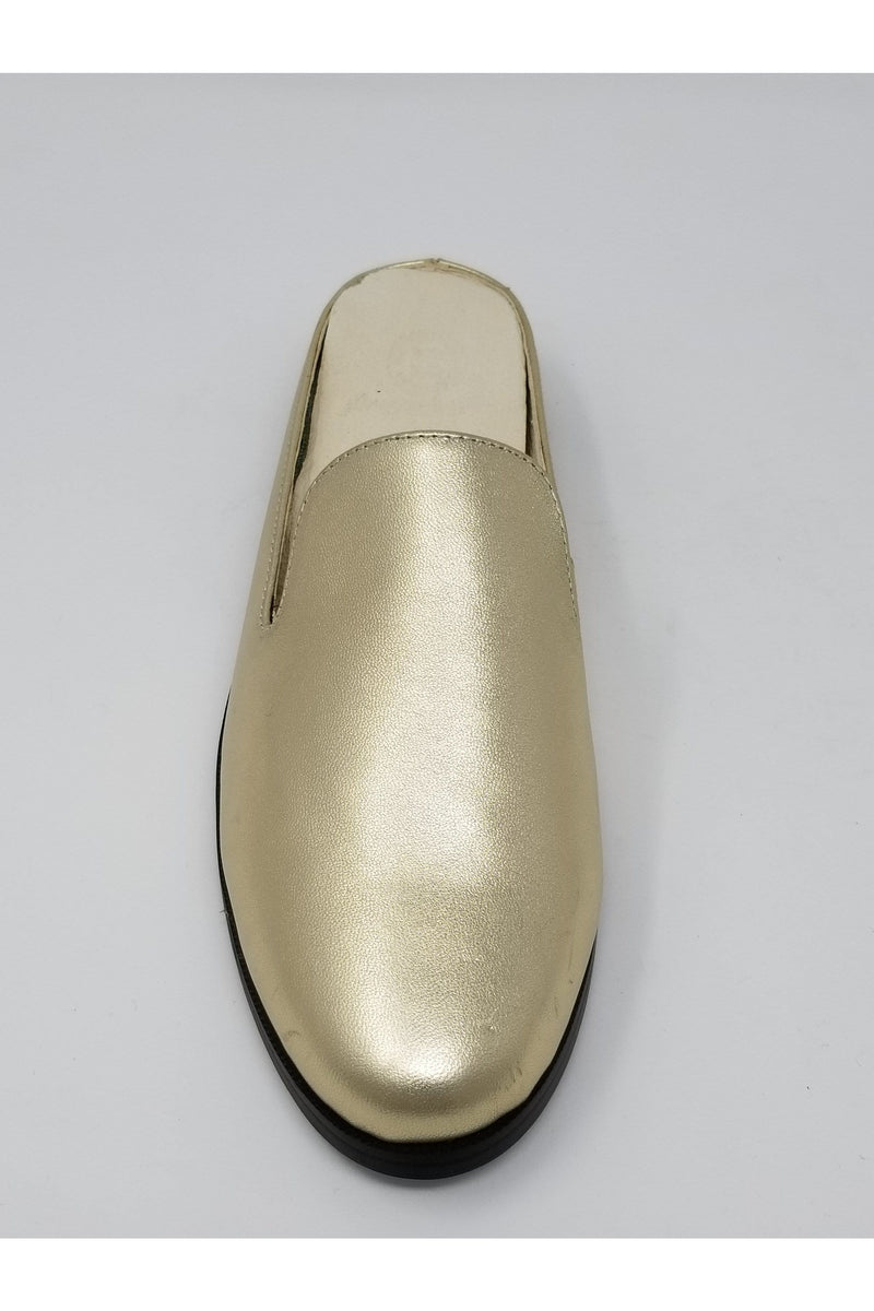 N.Y.L.A. SHOES N.Y.L.A. Shoes Long Beach Women's Open Back Loafer in Black Gold, Silver, White, or Leopard