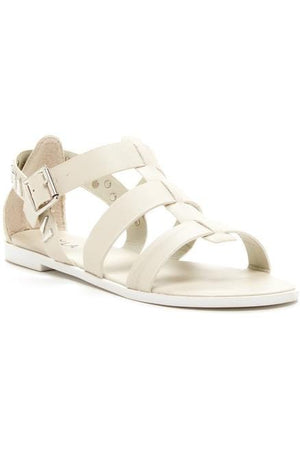 N.Y.L.A. SHOES SANDAL 6 / BONE N.Y.L.A. Shoes Mentals Women's Flat Sandal in Bone or Black