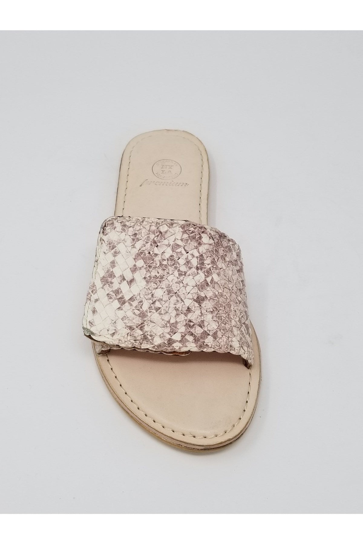 N.Y.L.A. SHOES SANDAL N.Y.L.A. Shoes Women's Avalon Full Woven Upper Mules in Black, Brown, Cheetah, or Natural Snake Print