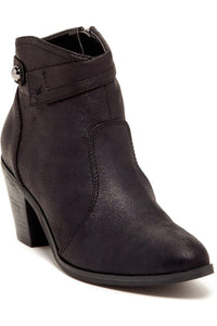 N.Y.L.A. SHOES SHOES 6 / Black N.Y.L.A. Shoes Women's Addy Size Zip Booties in Copper or Black