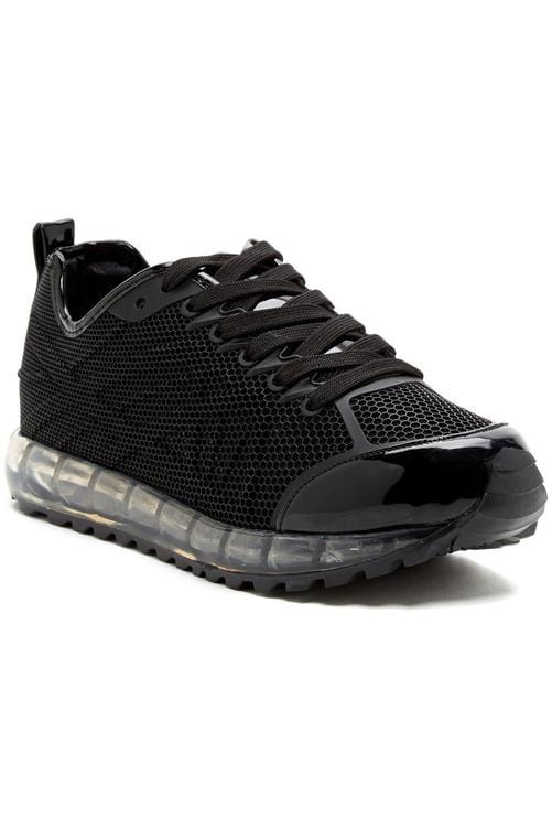 N.Y.L.A. SHOES SHOES 6 / BLK N.Y.L.A. Shoes Kadijah Women's Lazer Cut Sneakers in Black, Light Pink, or Mint Green
