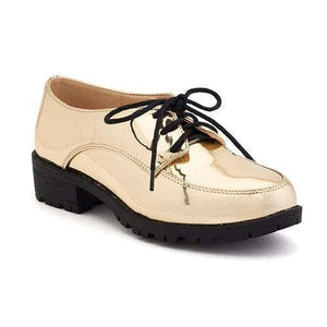 N.Y.L.A. SHOES SHOES 6 / GOLD NYLA Shoes Women's Metallic Oxfords in Gold, Rose Gold, Silver, & Pewter