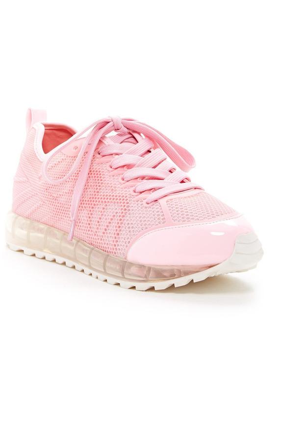N.Y.L.A. SHOES SHOES 6 / L.PNK N.Y.L.A. Shoes Kadijah Women's Lazer Cut Sneakers in Black, Light Pink, or Mint Green