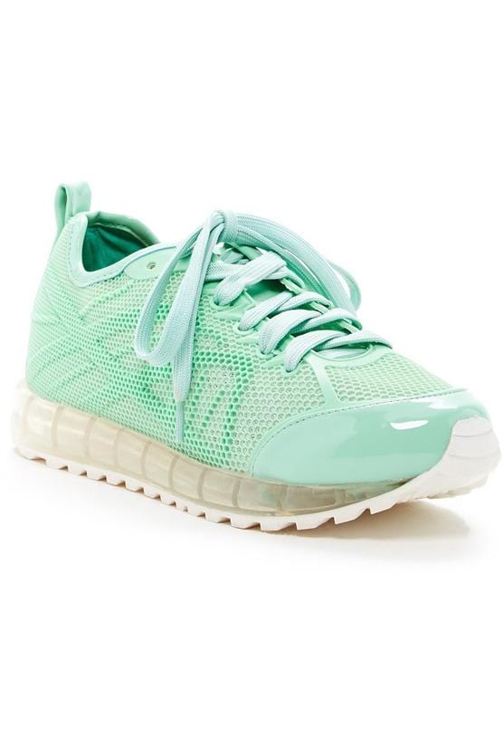 N.Y.L.A. SHOES SHOES 6 / M.GRN N.Y.L.A. Shoes Kadijah Women's Lazer Cut Sneakers in Black, Light Pink, or Mint Green