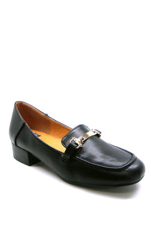 N.Y.L.A. SHOES SHOES N.Y.L.A. Shoes LOCKER Women's Black Vegan Leather Loafer