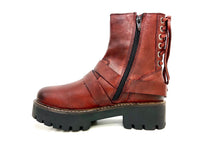 oobash Boot 6 Claire Red Biker Boots