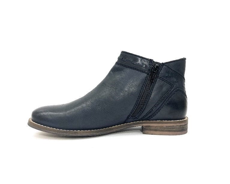 oobash Boot Sarah Black Flat Ankle Boot