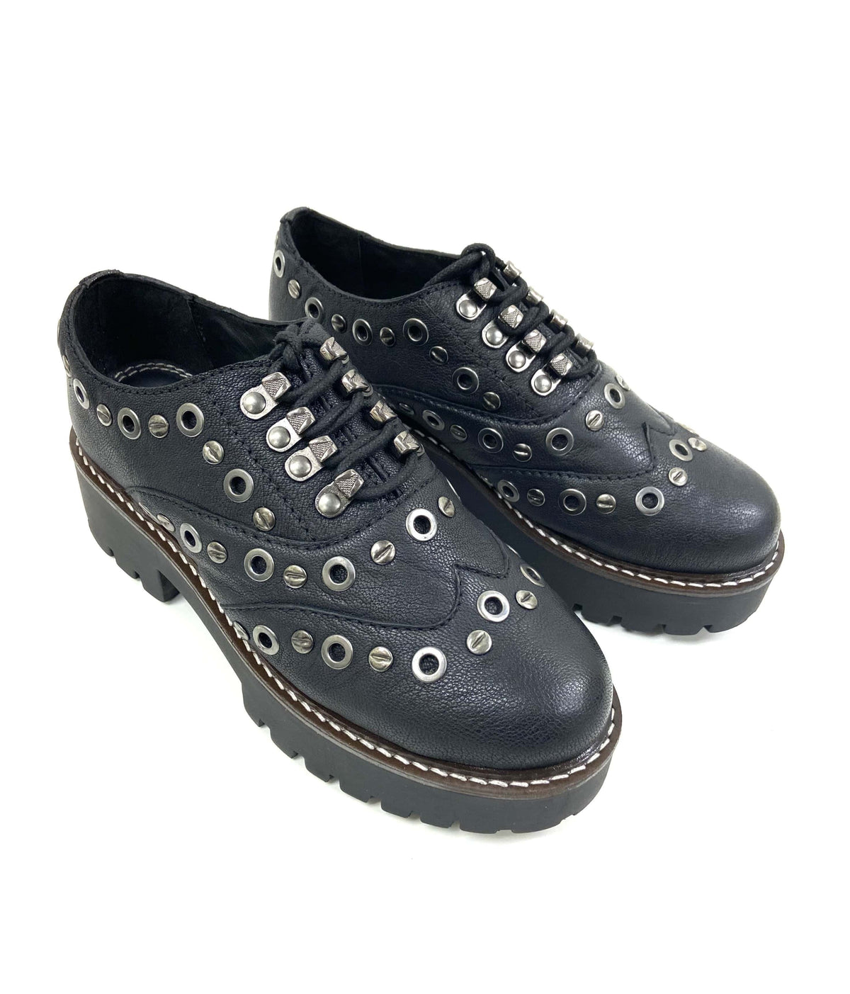 oobash Shoes Lucy Black 1990's Lace up Shoe