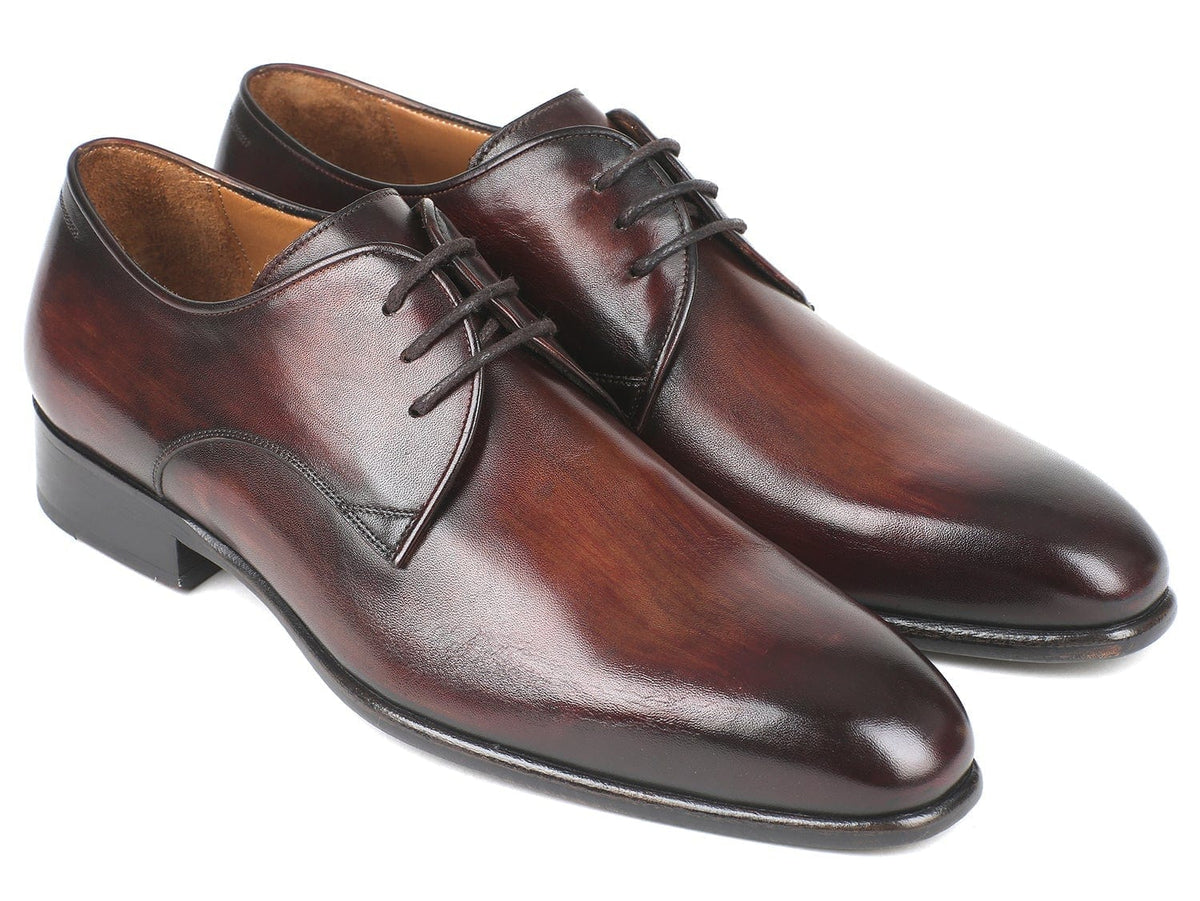 PAUL PARKMAN Paul Parkman Antique Brown Derby Shoes (ID#696AT51)