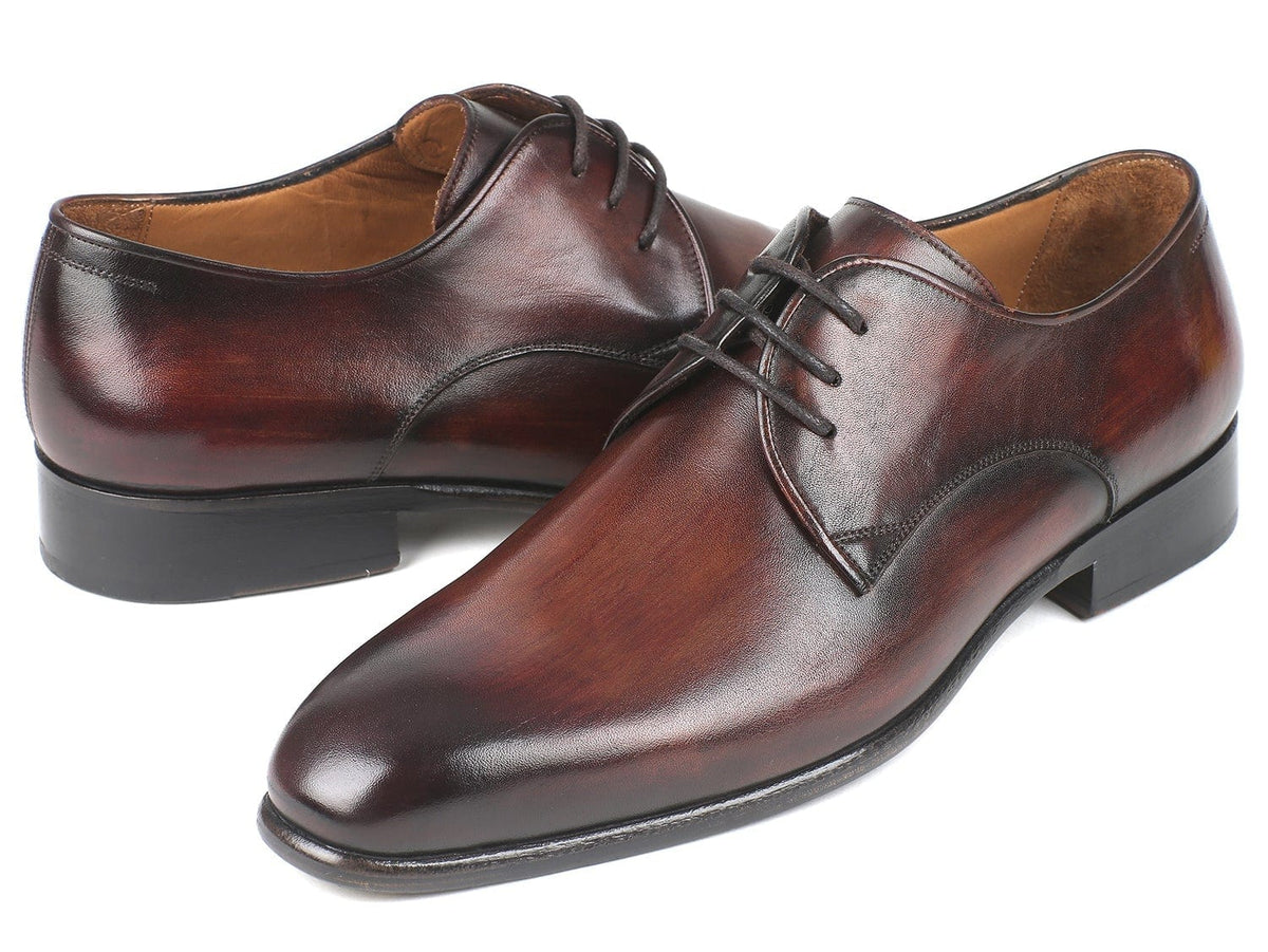 PAUL PARKMAN Paul Parkman Antique Brown Derby Shoes (ID#696AT51)