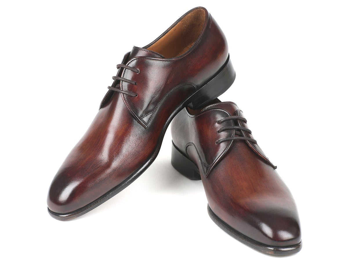 PAUL PARKMAN Paul Parkman Antique Brown Derby Shoes (ID#696AT51)