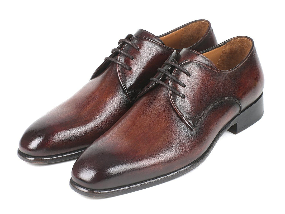 PAUL PARKMAN Paul Parkman Antique Brown Derby Shoes (ID#696AT51)
