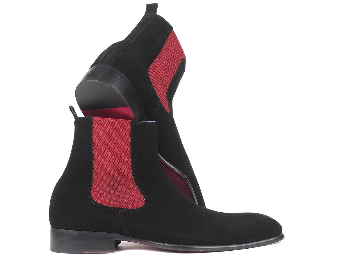 PAUL PARKMAN Paul Parkman Black Suede Chelsea Boots (ID#SD841BLK)