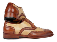 PAUL PARKMAN Paul Parkman Brown & Beige Dual Tone Oxfords (ID#224BJ57)