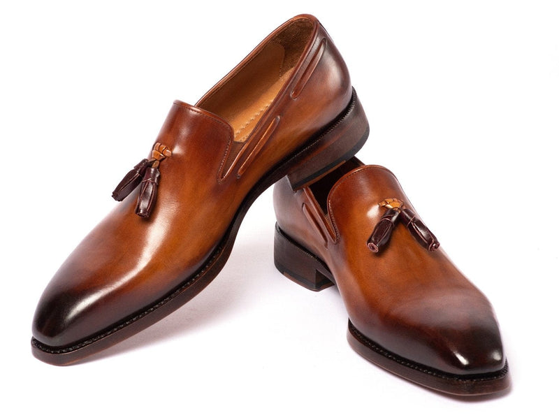 PAUL PARKMAN Paul Parkman Brown Goodyear Welted Tassel Loafers (ID#51TS-BRW)