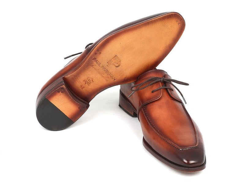 PAUL PARKMAN Paul Parkman Brown Leather Apron Derby Shoes For Men (ID#33SX92)
