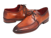 PAUL PARKMAN Paul Parkman Brown Leather Apron Derby Shoes For Men (ID#33SX92)