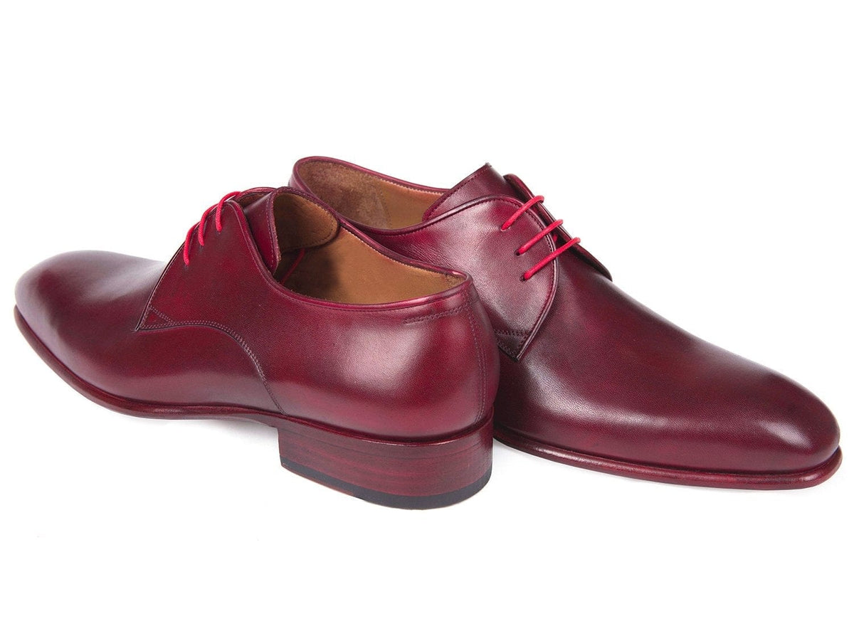 PAUL PARKMAN Paul Parkman Burgundy Hand Painted Derby Shoes (ID#633BRD72)