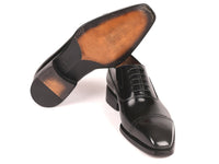 PAUL PARKMAN Paul Parkman Goodyear Welted Cap Toe Oxfords Black Polished Leather (ID#056BLK84)
