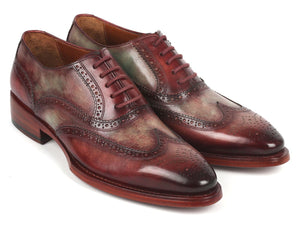 PAUL PARKMAN Paul Parkman Goodyear Welted Men's Two Tone Wingtip Oxfords (ID#PP22GB62)