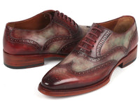 PAUL PARKMAN Paul Parkman Goodyear Welted Men's Two Tone Wingtip Oxfords (ID#PP22GB62)