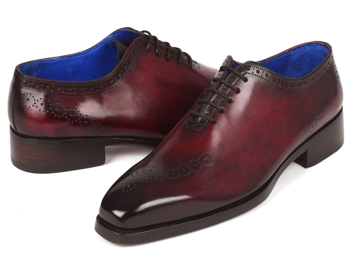 PAUL PARKMAN Paul Parkman Goodyear Welted Punched Oxfords Bordeaux (ID#7614-BRD)