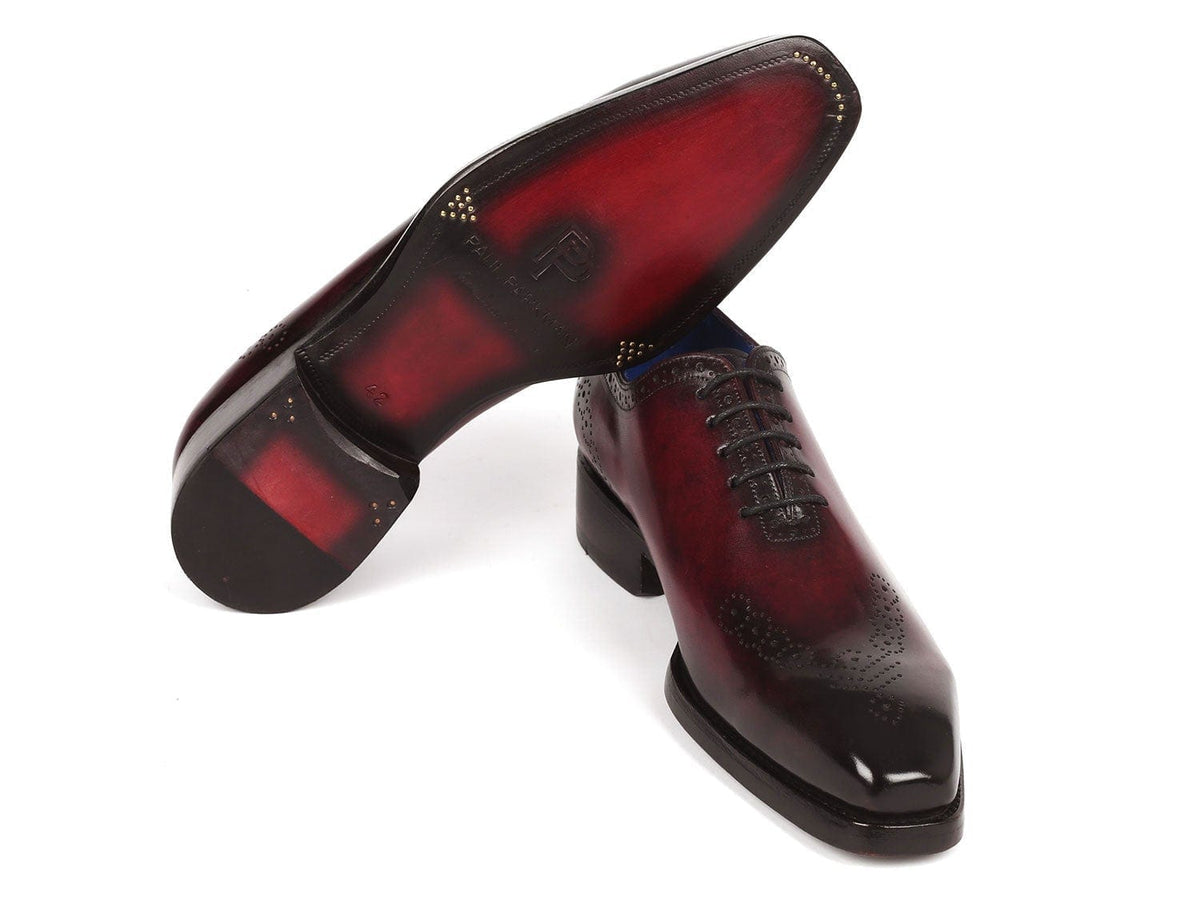 PAUL PARKMAN Paul Parkman Goodyear Welted Punched Oxfords Bordeaux (ID#7614-BRD)