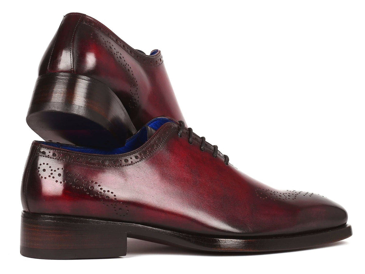 PAUL PARKMAN Paul Parkman Goodyear Welted Punched Oxfords Bordeaux (ID#7614-BRD)