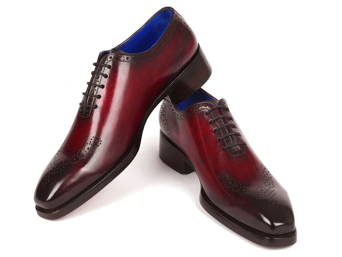 PAUL PARKMAN Paul Parkman Goodyear Welted Punched Oxfords Bordeaux (ID#7614-BRD)