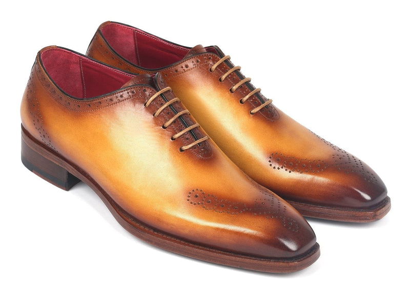 PAUL PARKMAN Paul Parkman Goodyear Welted Punched Oxfords Camel (ID#7614-CML)