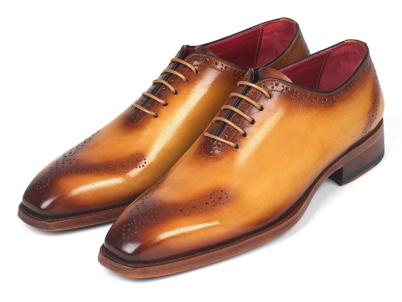PAUL PARKMAN Paul Parkman Goodyear Welted Punched Oxfords Camel (ID#7614-CML)